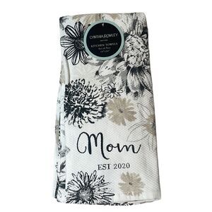 Cynthia Rowley Mom Established 2020 Kitchen Towels. Set of Two.